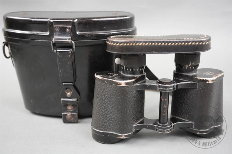 Original German WWII 6x30 Binoculars (Dienstglas) by Carl Zeiss With Bakelite Case