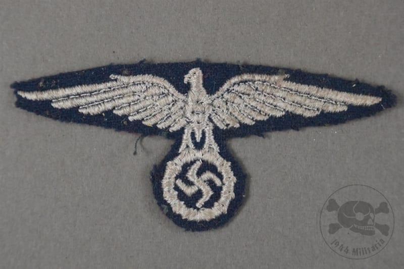 Original Third Reich Bahnschutzpolizei EM/NCO Sleeve Eagle (Uniform Removed)