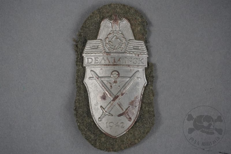 Original German WWII Demjansk Shield For Heer Or Waffen SS