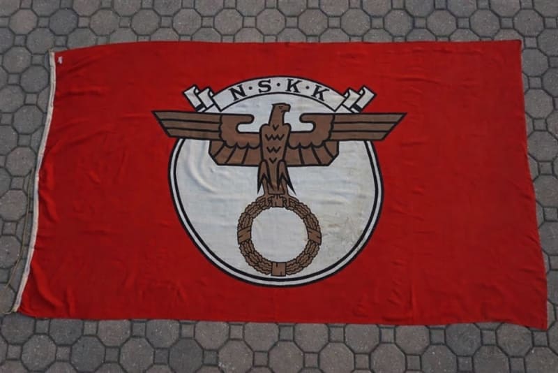 Original Third Reich NSKK Flag 150 x 250 With RZM Tag