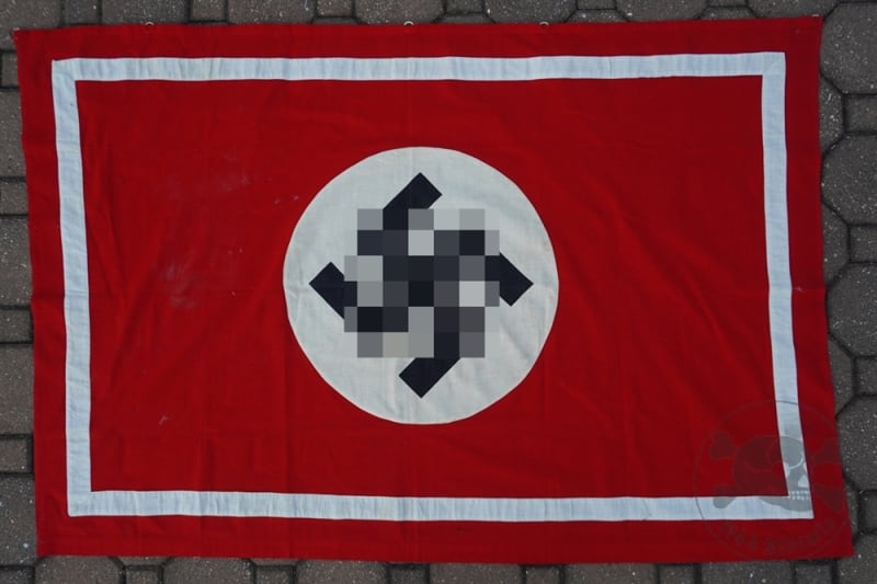 Original German WWII Single Sided NSDAP Podium Banner With Fringe