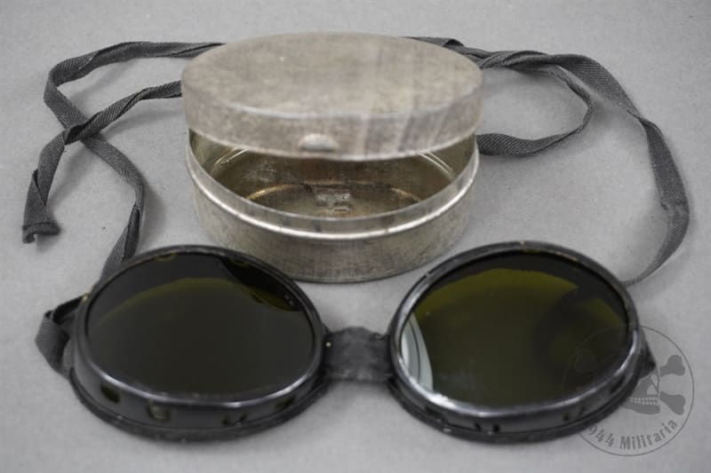 Original German WWII Snow Goggles With Case