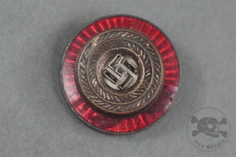 Original German WWII Enameled NSDAP Visor Cap Cockade RZM M1/34