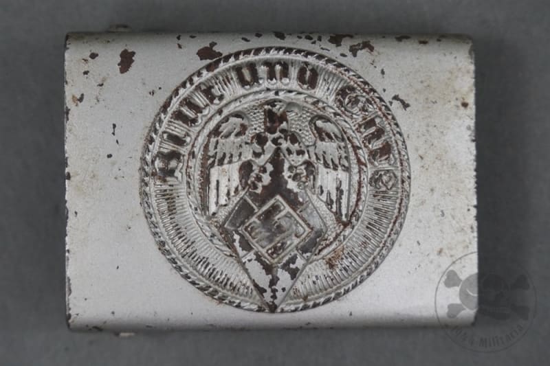 Original German WWII HJ Steel Belt Buckle RZM M5/276 by Klein & Quenzer A.G.