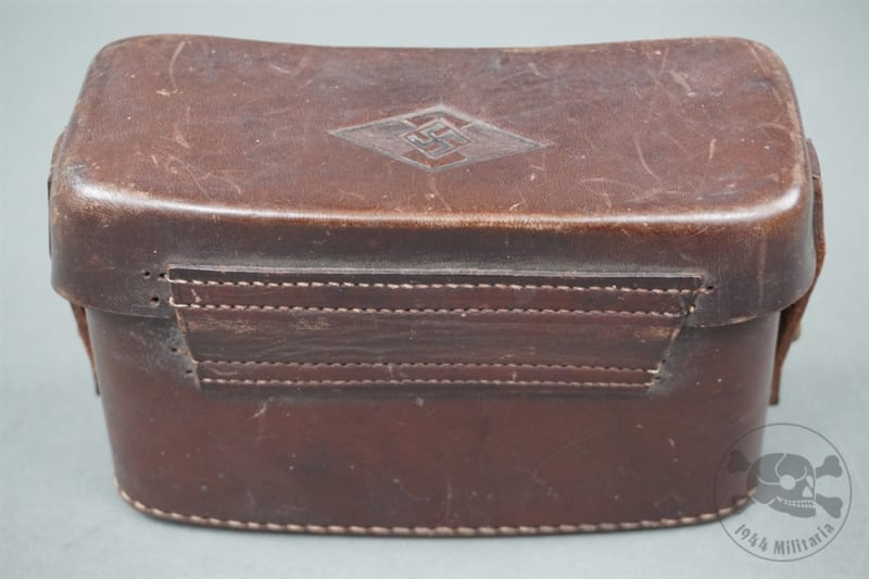 Original German WWII Hitler Jugend Brown Leather First Aid Pouch