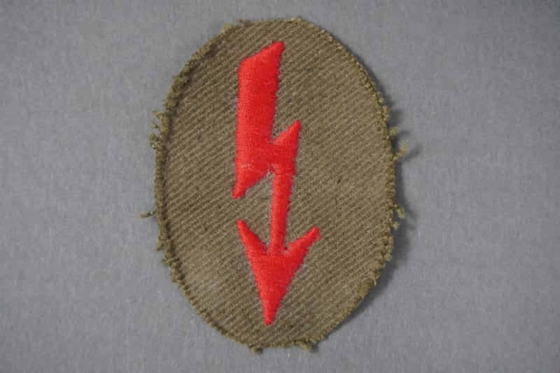 Original German WWII Tropical Heer Artillery Signal Blitz Patch