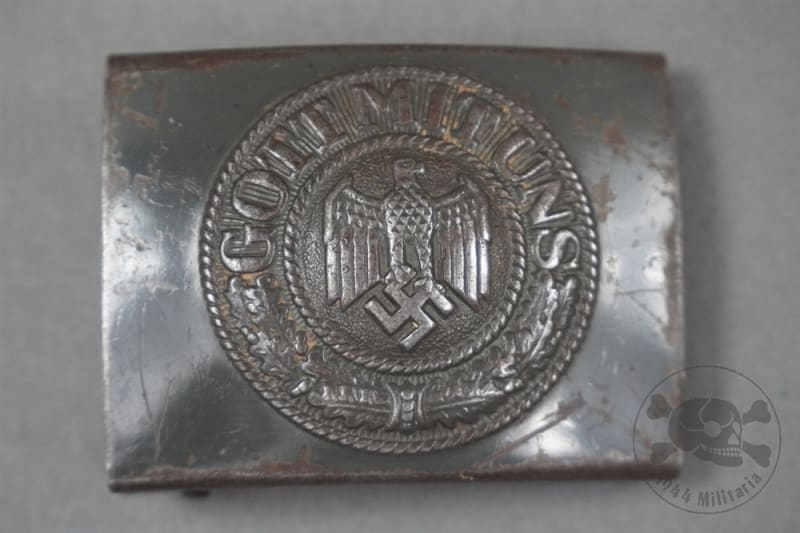 Original German WWII Heer Steel Belt Buckle By Noelle & Heuck