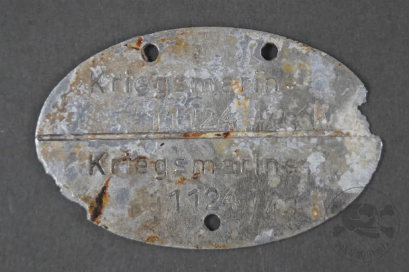 Original German WWII Kriegsmarine Identification Disk (Damaged)