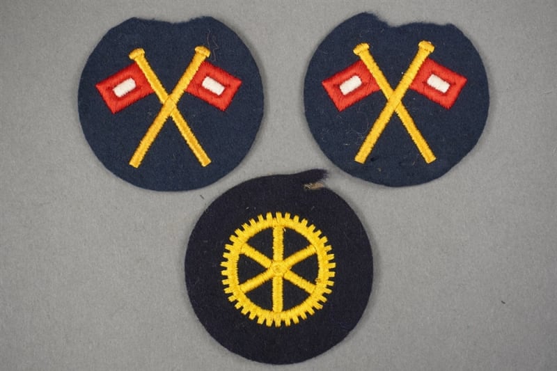 Unissued Original German WWII Signals Mans And Engine Mechanics Trade Patches Lot