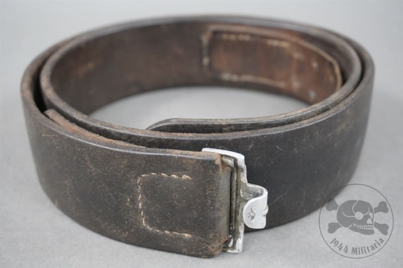 Original German Pre/Early War Black Leather Combat Belt Size 100
