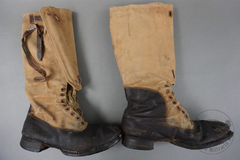 Original German WWII Luftwaffe Tropical Boots (Serviced Used)