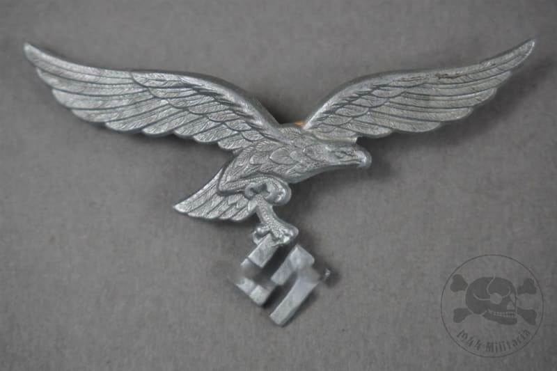 Original German WWII Luftwaffe 2nd Pattern Zinc Visor Cap Eagle