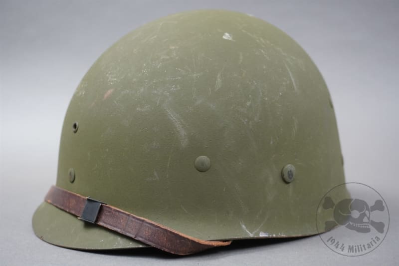 Original US WWII M1 Helmet Liner with Chinstrap by Seaman Paper Co