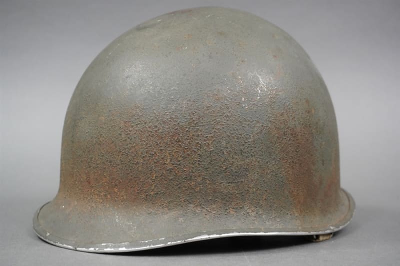 Original US WWII M1 Front Seam Helmet With Original Liner