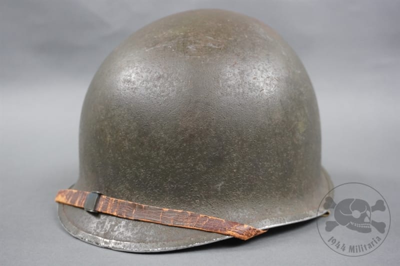 Original US WWII M1 Fixed Bail Helmet With Westinghouse Liner & USMC Helmet Cover