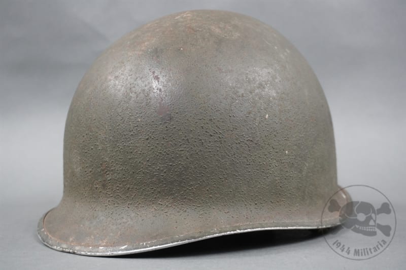 Original U.S. WWII M1 Front Seam Swivel Bale Helmet With Firestone Liner