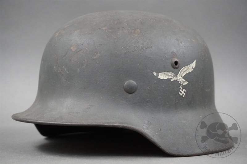 Original Luftwaffe M35 Reissued Single Decal Helmet Size 64