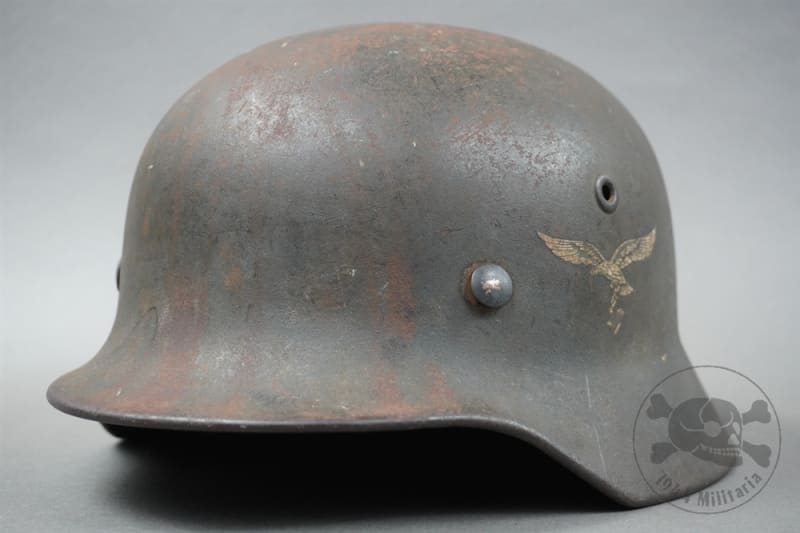 Original German WWII Luftwaffe M40 Single Decal Helmet Q64