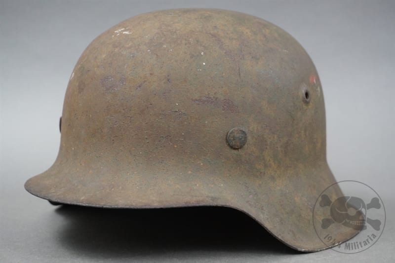 Original German WWII M42 Heer/Waffen SS No Decal Helmet Size 62