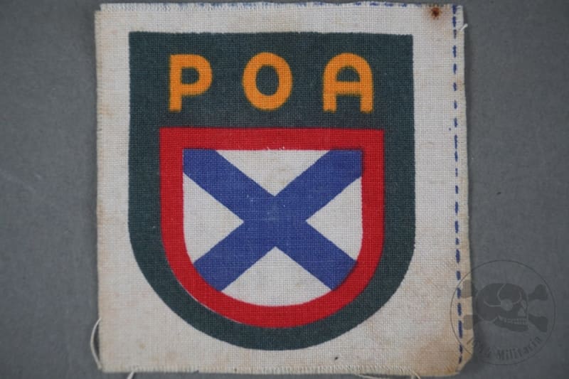 Original German WWII Russian POA Volunteer Sleeve Shield 2nd Pattern