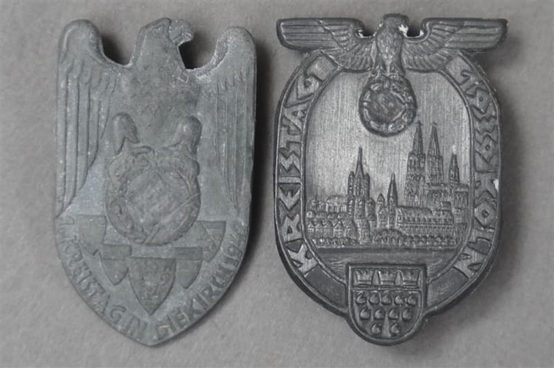 Original Pre-WWII Diekirch Kriestag Tinnie and Koln Kriestag Tinnie