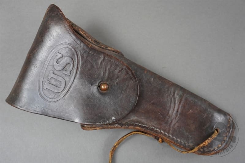 Original US WWII M1916 Leather Holster by Warren Leather Goods Co