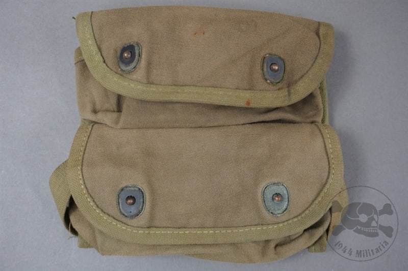Original U.S. WWII Two-Pocket Grenade Pouch With Straps