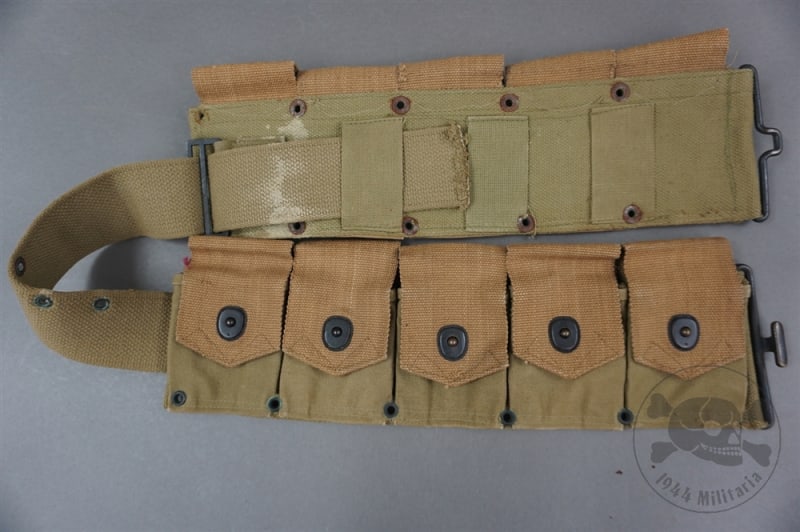 Original US WWII M1923 M1 Garand Cartridge Belt (Damaged)