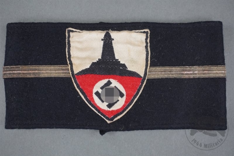 Original Third Reich National Soldier's Association Officer's Armband With Rank Tresse Original Third Reich National Soldier's Association Officer's Armband With Rank Tresse