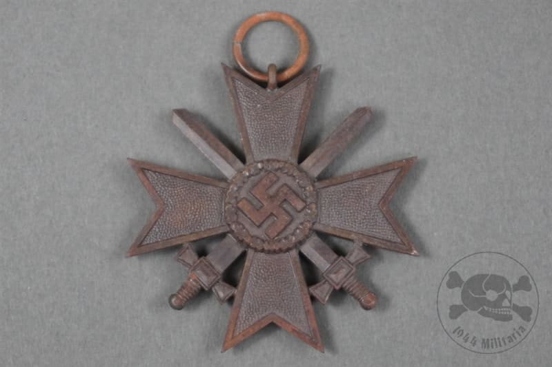 Original German WWII War Merit Cross With Swords Second Class Without Ribbon Unmarked