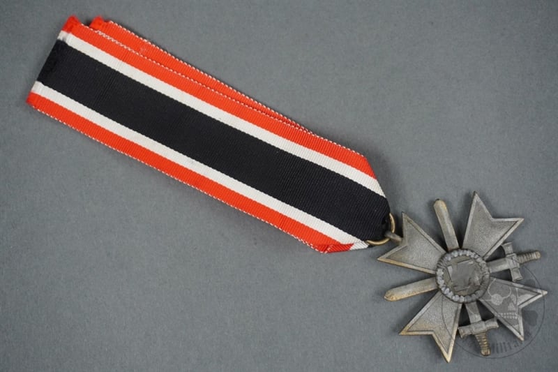 Original German WWII War Merit Cross With Swords Second Class With Ribbon Unmarked