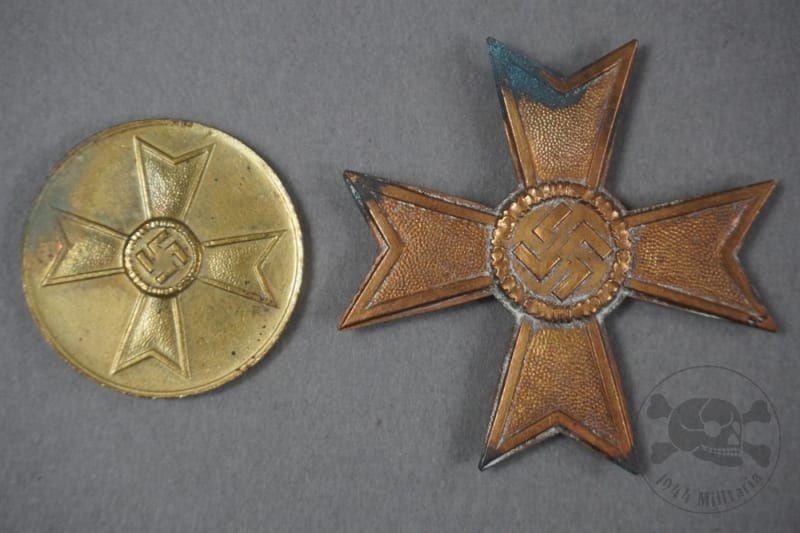 Original German WWII War Merit Cross & Medallion