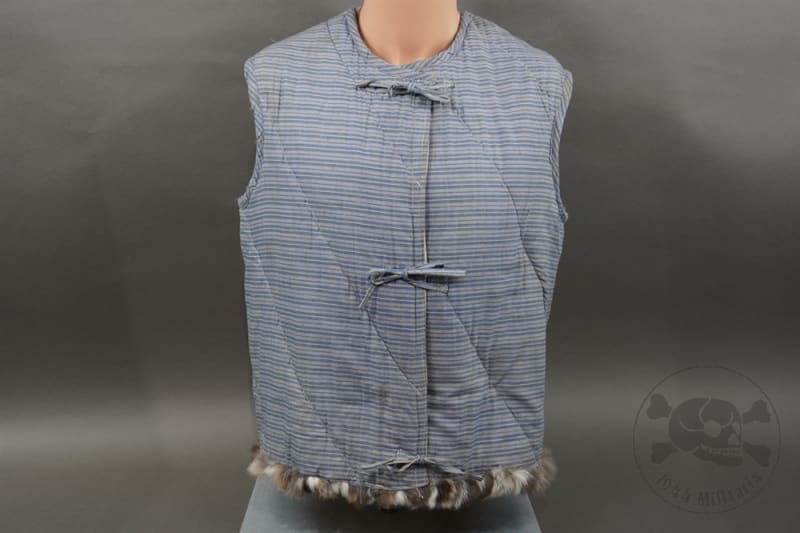 Original German WWII Wehrmacht Issue Rabbit Fur Lined Winter Vest