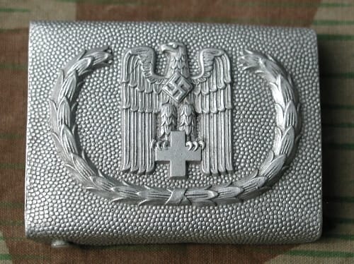 Reproduction German Early WWII Deutsches Rotes Kreuz Aluminum Belt Buckle
