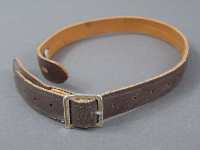 Reproduction German WWII Luftwaffe Brown Steel Buckle Helmet Chinstrap