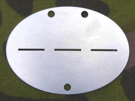 Reproduction German WWII Pre/ Early War Aluminum Identification Disc (Erkennungsmarke)