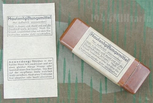 Reproduction German WWII Gas Attack Salve (Hautentgiftungmittel) Label