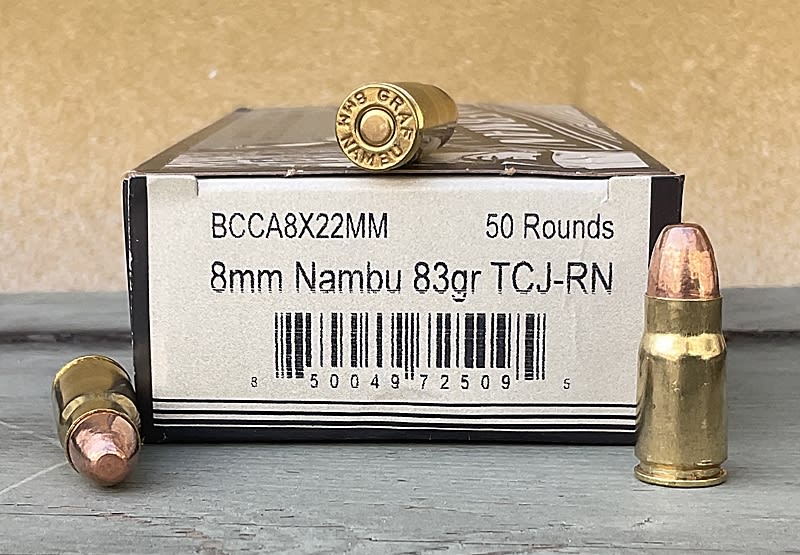 BANNERMAN 8x22mm NAMBU 83gr TCJ-RN 50rd BOX