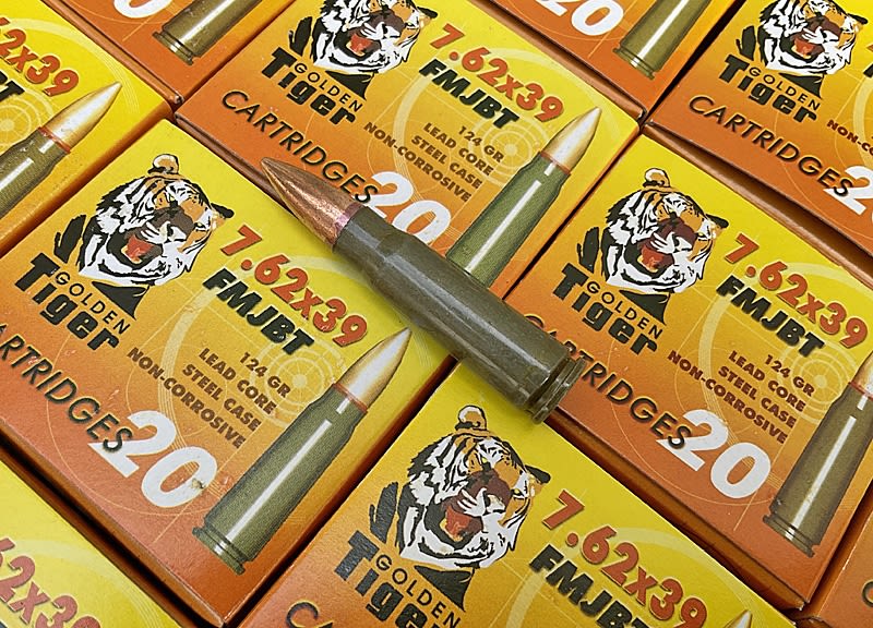 GOLDEN TIGER 7.62x39mm 124gr FMJ BT STEEL 500rd PACK