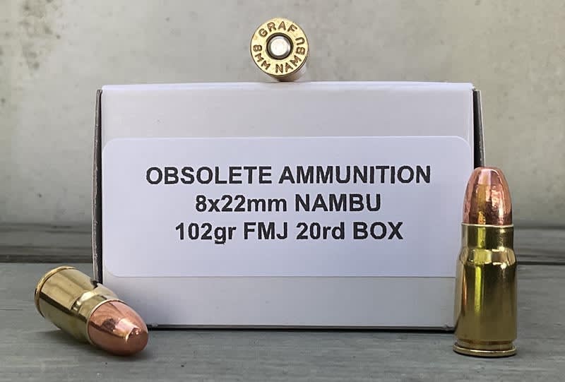 OBSOLETE AMMO 8x22mm NAMBU 102gr FMJ 20rd BOX