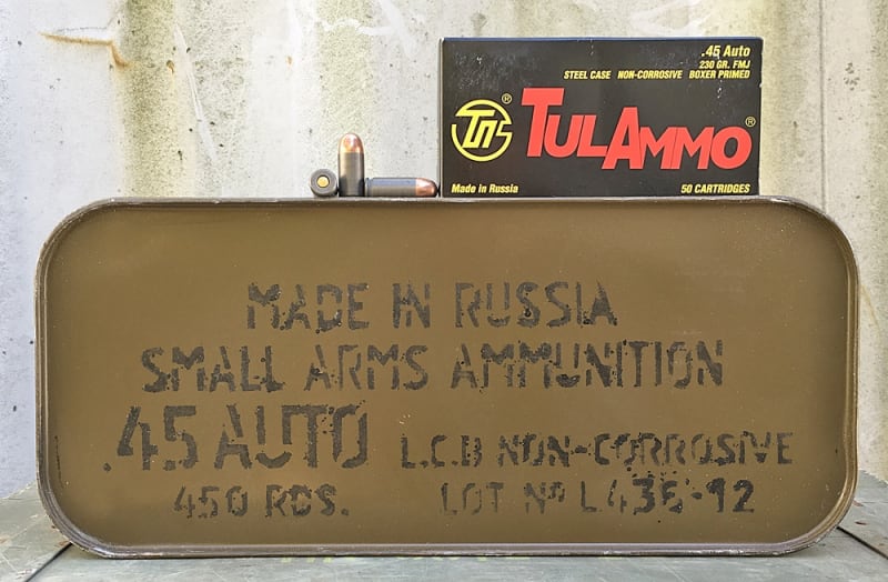 TulAMMO 45ACP 230 GRAIN FMJ STEEL | 450 ROUND SPAM CAN!
