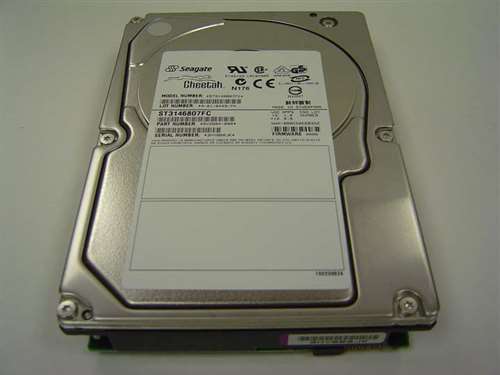 SEAGATE ST3146807FC CHEETAH 146.8GB 10000 RPM FIBRE CHANNEL 8MB BUFFER 3.5 INCH LOW PROFILE (1.0 INCH) HARD DISK DRIVE. REFURBISHED. IN STOCK.