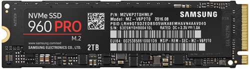 SAMSUNG MZ-V6P2T0BW 2TB 960PRO, PCI EXPRESS 3.0 X4 (NVME), M.2 2280 CARD SOLID STATE DRIVE. BULK. IN STOCK.