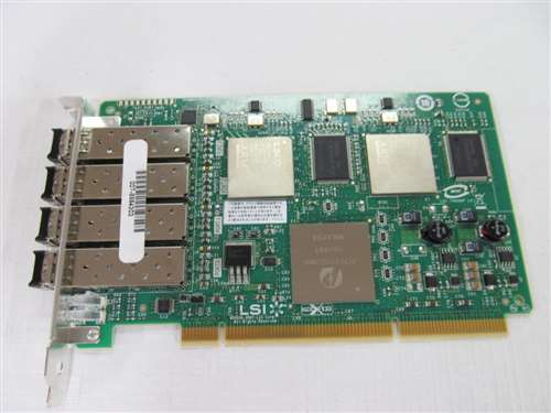 LSI LOGIC - 4GB FIBRE CHANNEL QUAD PORT PCI-X FIBRE CHANNEL HOST BUS ADAPTER (LSI7404XP-LC)WITH STANDARD BRACKET. REFURBISHED. IN STOCK.