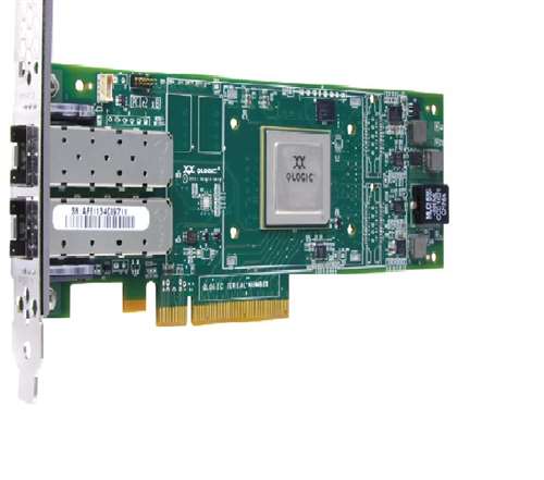 QLOGIC QLE2672-CK SANBLADE 16GB FC DUAL PORT PCIE HBA WITH STANDARD BRACKET. REFURBISHED. IN STOCK.