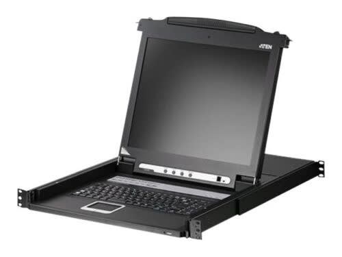 ATEN - INTEGRATED KVM CONSOLE 17IN LCD SINGLE RAIL ( CL1008M). BULK. IN STOCK.