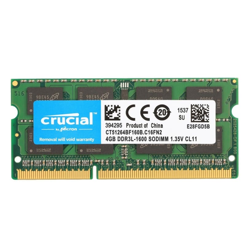 Crucial 4GB CT4G3S160BJM DDR3 1600 MHz SO-DIMM Mac Memory. BULK. IN STOCK.