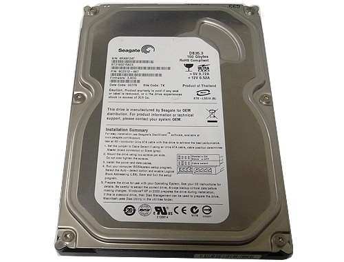 SEAGATE ST3160215ACE DB35 SERIES 160GB 7200RPM IDE ULTRA ATA100 3.5 INCH LOW PROFILE (1.0INCH) HARD DISK DRIVE. REFURBISHED. IN STOCK.