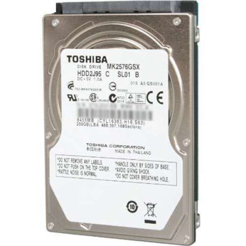 TOSHIBA MK2576GSX 250GB 5400RPM 8MB BUFFER SATA-II 2.5INCH NOTEBOOK DRIVE. REFURBISHED. IN STOCK.