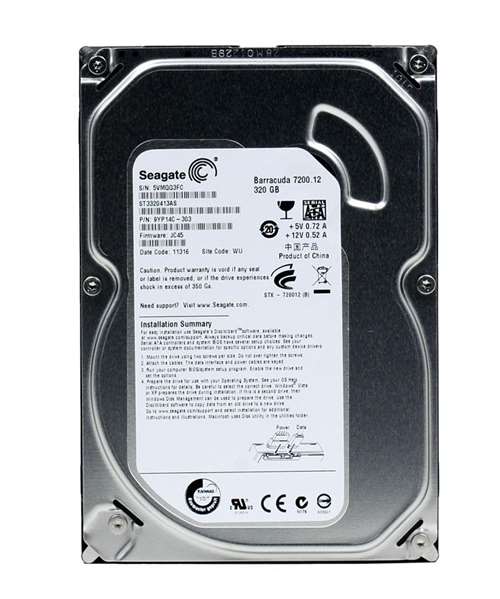 SEAGATE ST3320413AS BARRACUDA 320GB 7200 RPM SATA 6GBPS 16MB BUFFER 3.5 INCH INTERNAL HARD DISK DRIVE. REFURBISHED. IN STOCK.